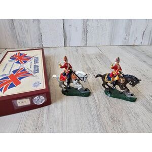 Union jacks personal grenadiers mounted horses as is set metal toy soldier figur